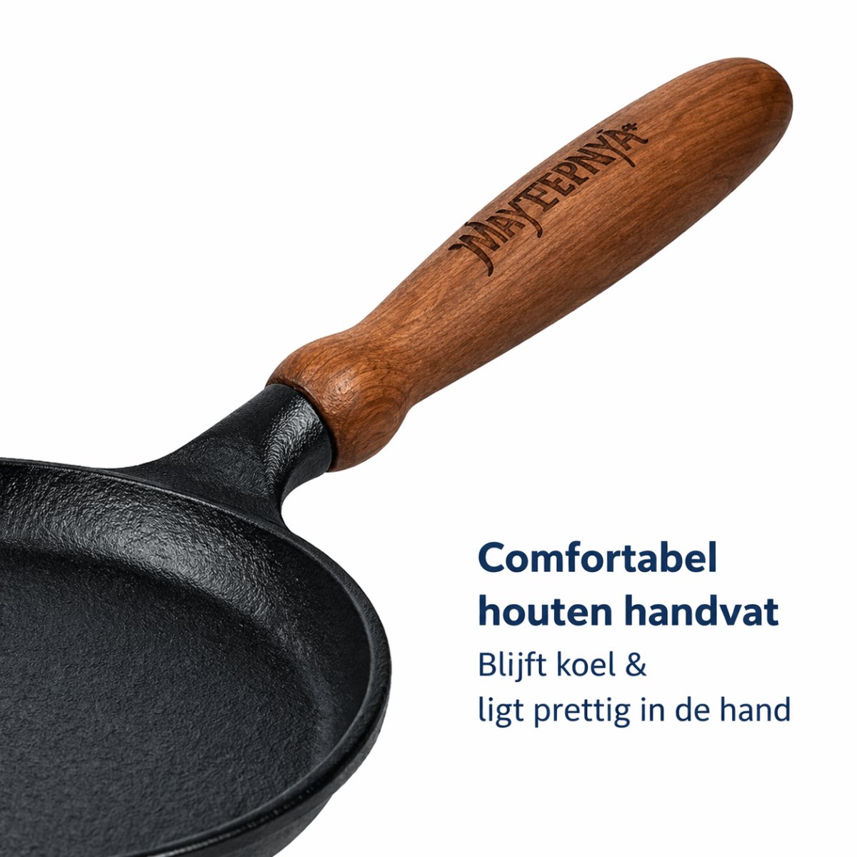 Gietijzeren Pannenkoekenpan 24 cm - Crêpe Pan & Pancake Pan - Geschikt
