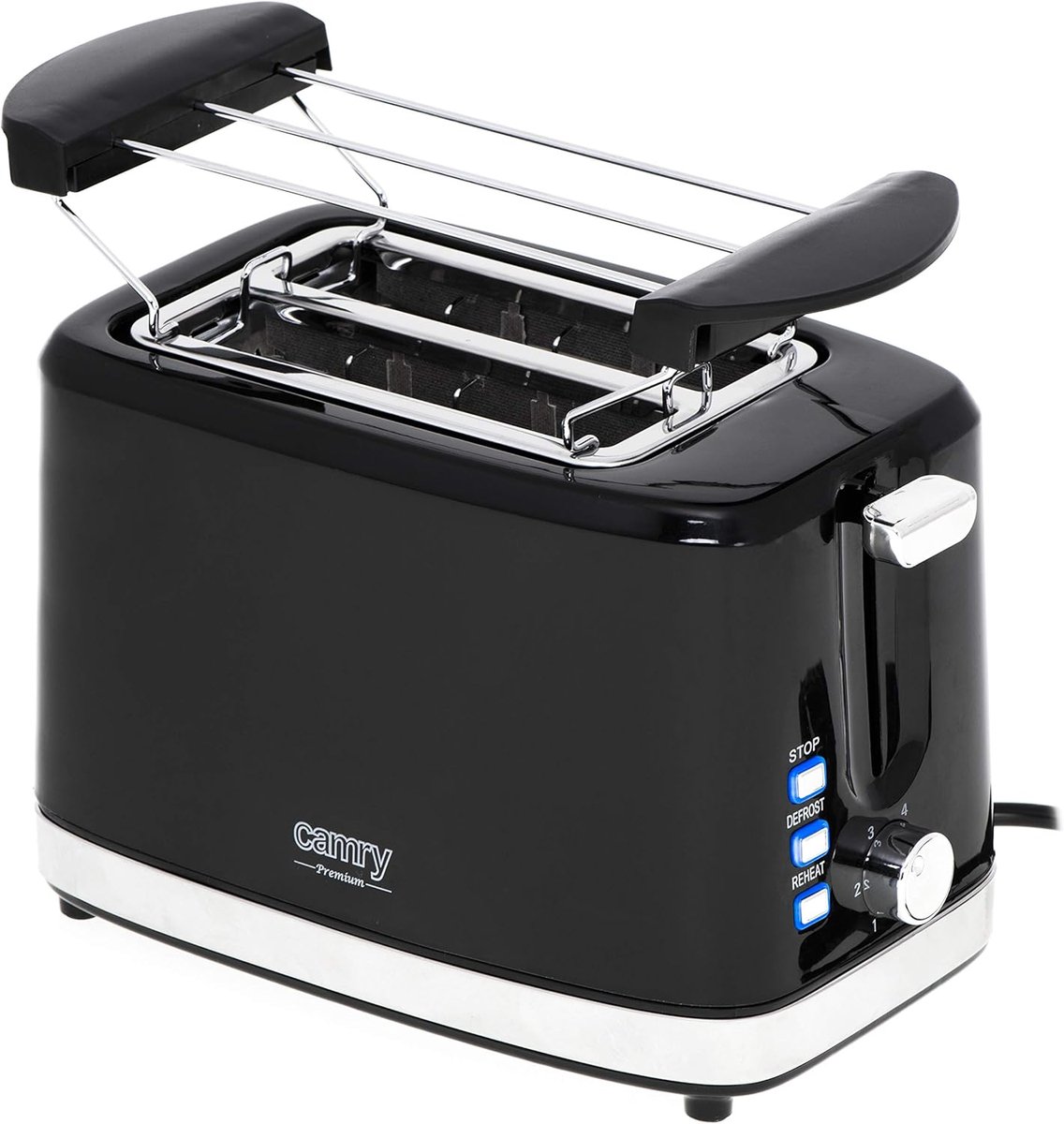 Broodrooster met 2 sneden - Toastapparaat - Ontbijt Bereiden - Annuleringsfunctie - 900 Watt - Zwart