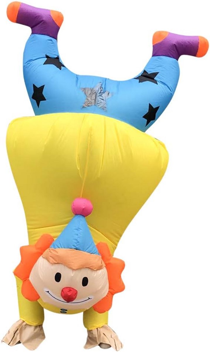 Grappig Opblaasbaar Clown Kostuum voor Volwassenen - Feest & Carnaval Outfit