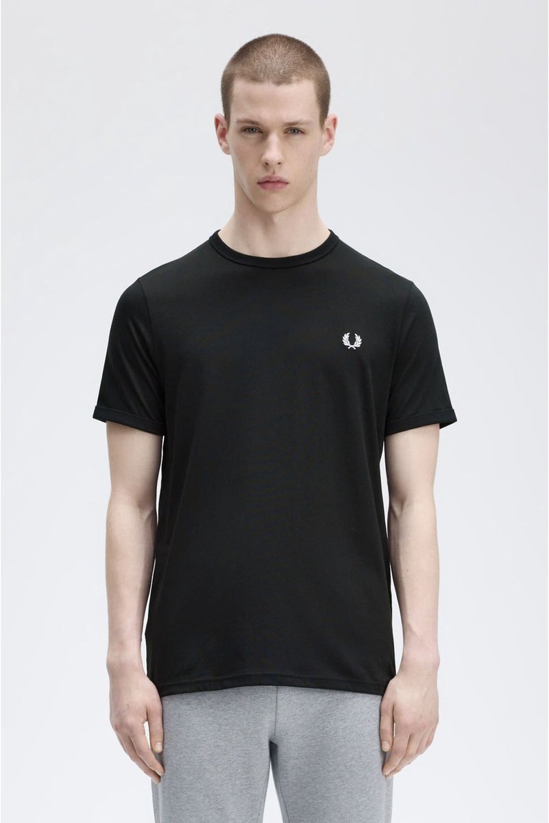 Fred Perry T-Shirt M3519 – Heren Casual T-shirts Zwart