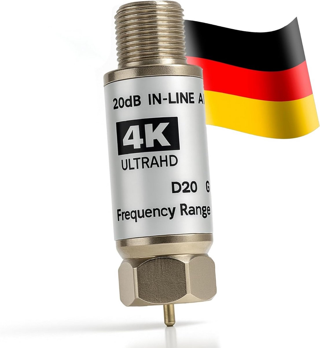 Inline Satelliet Signaalversterker 20dB voor Schotel en DVB-T/T2 Antenne