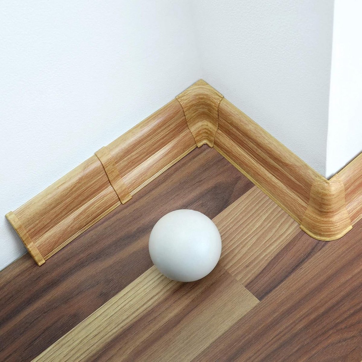 PVC Plinten in Laminaatlook, 10 Meter, 62 mm, Scandinavisch Eiken