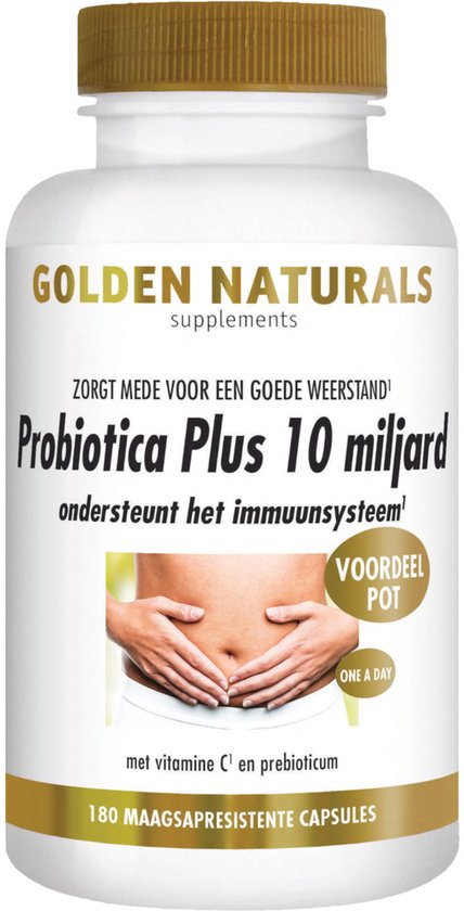 Golden Naturals Microbiotica 10 miljard (180 veganistische maagsapresistente capsules)
