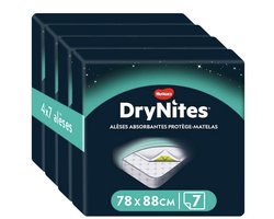 HUGGIES DryNites – 4 Pakken van 7 Wegwerp Nachtbroekjes / Absorberende Pads – Voor Kinderen – Comfortabele Nachtbescherming