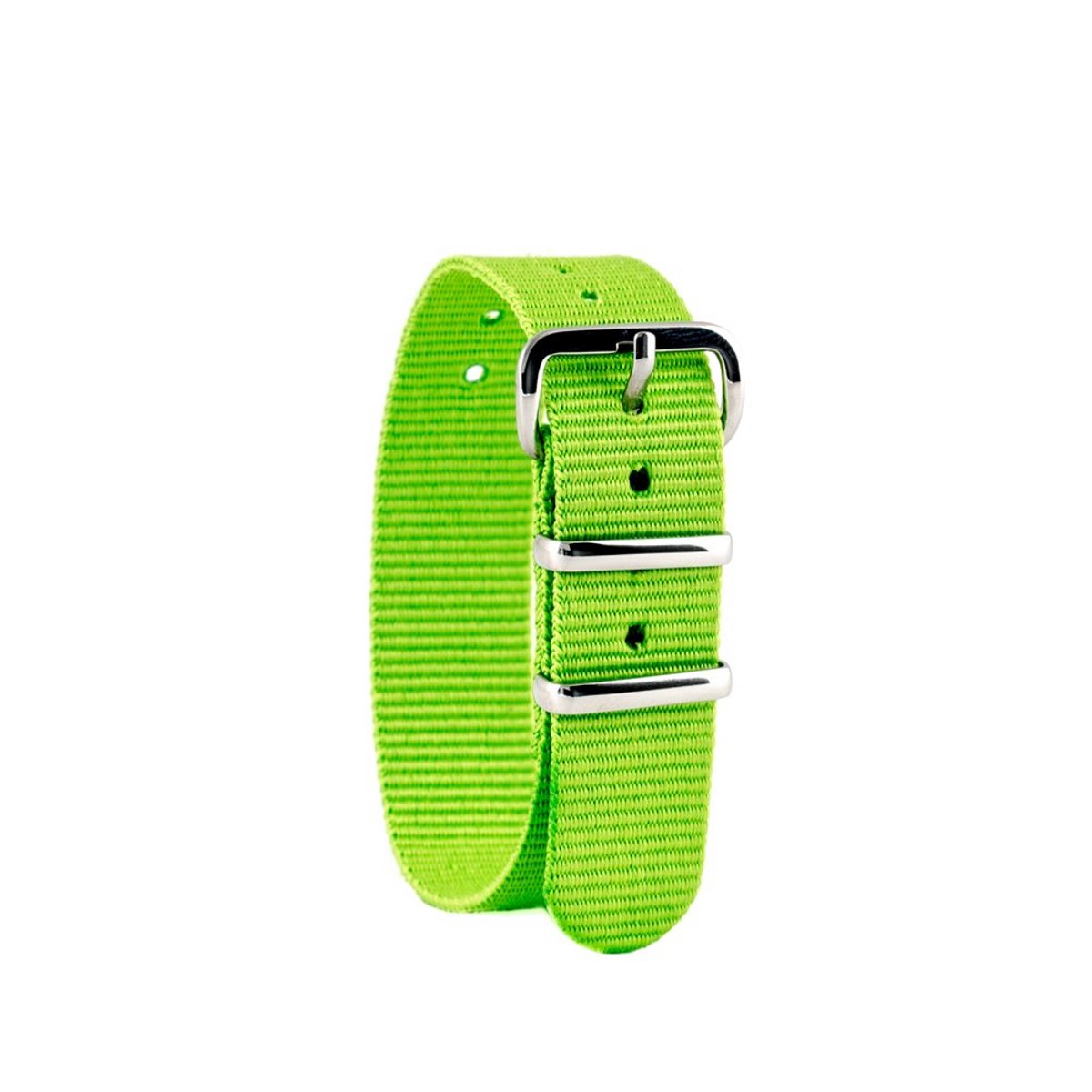 Kinderhorlogebandje 16mm Nylon Limonengroen - Universele Vervanging