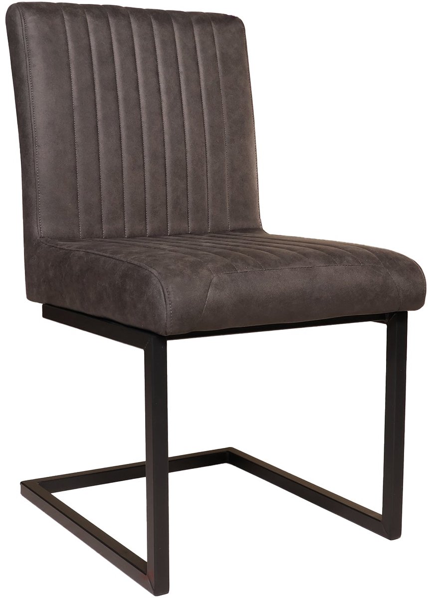 SET DEAL: 6 stuks Eetkamerstoel Chester zwart microvezel eetstoel zetel