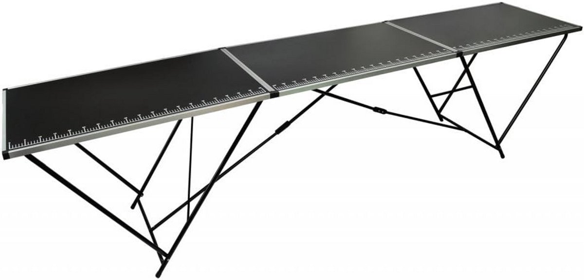Multifunctionele, Inklapbare Behangtafel 3 Meter Zwart 3-Delig