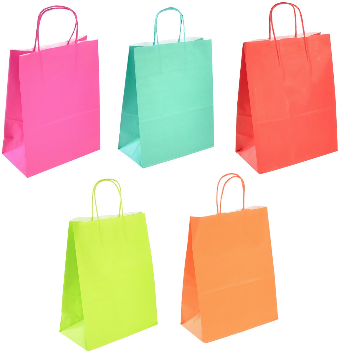 Papieren draagtas cadeauzakje 23x12x30cm gekleurd 30 st, 30 Stück