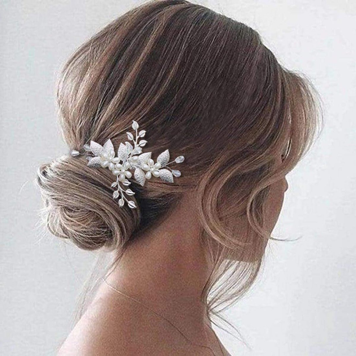 Bruidshaaraccessoire Zilveren en Gouden Bruiloft Haarspelden met Kristal en Parels