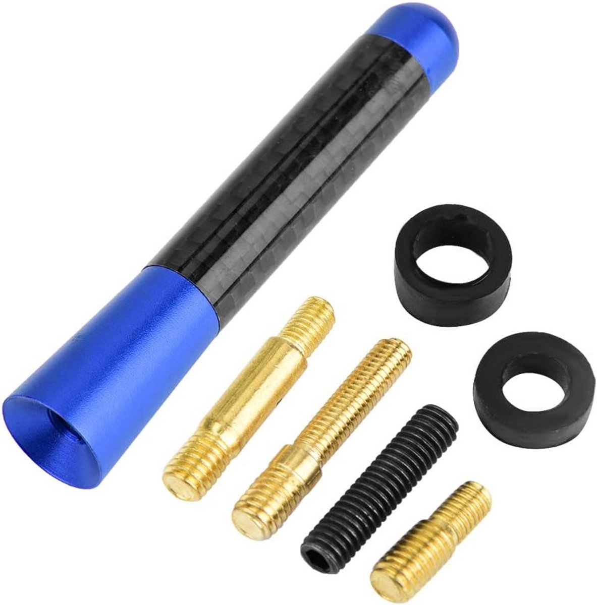 Korte Universele Auto Antenne 3 Inch Koolstofvezel AM/FM