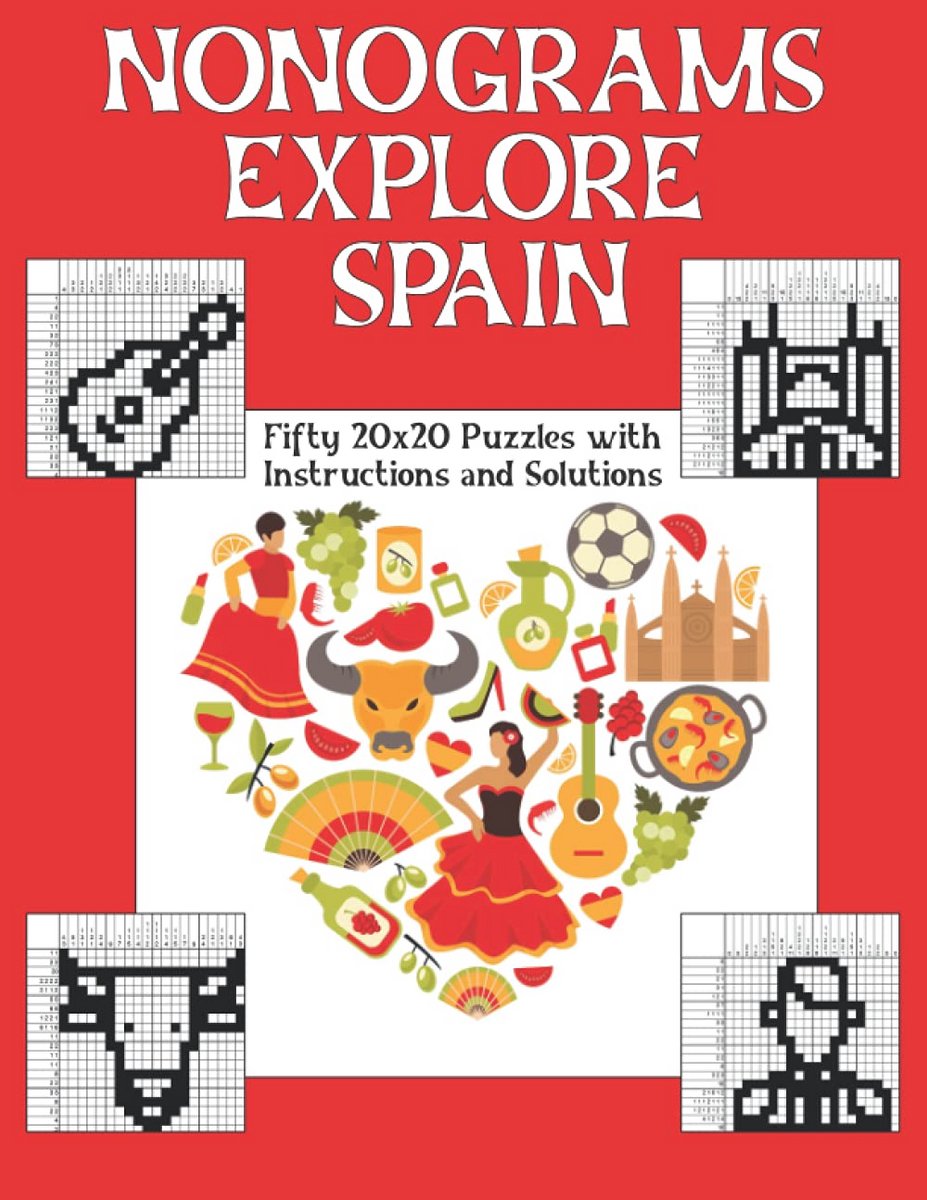 50 Moeilijke Nonogrammen 20x20 Puzzels over Spanje - Logische Cijferpuzzels met Oplossingen
