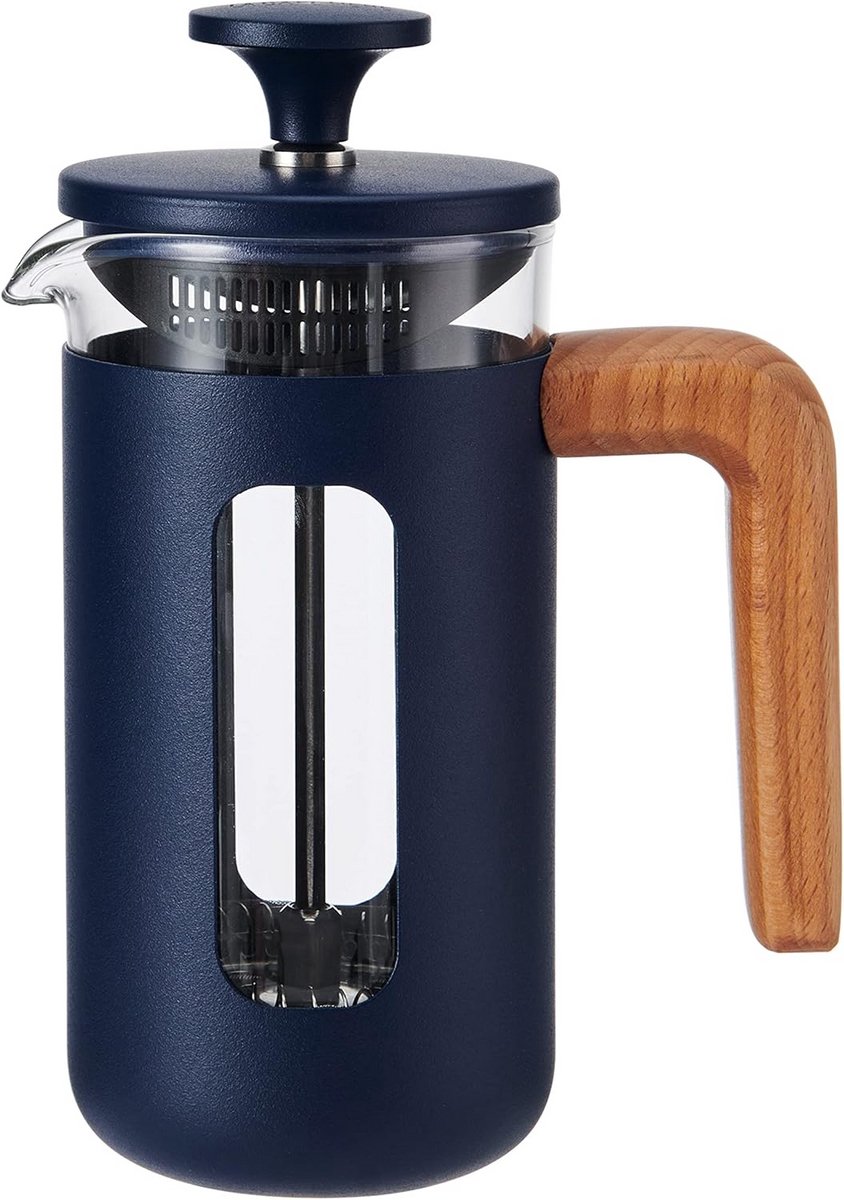 French Press Koffiezetapparaat voor 3 Kopjes (350ml) - Hittebestendig Glas en RVS
