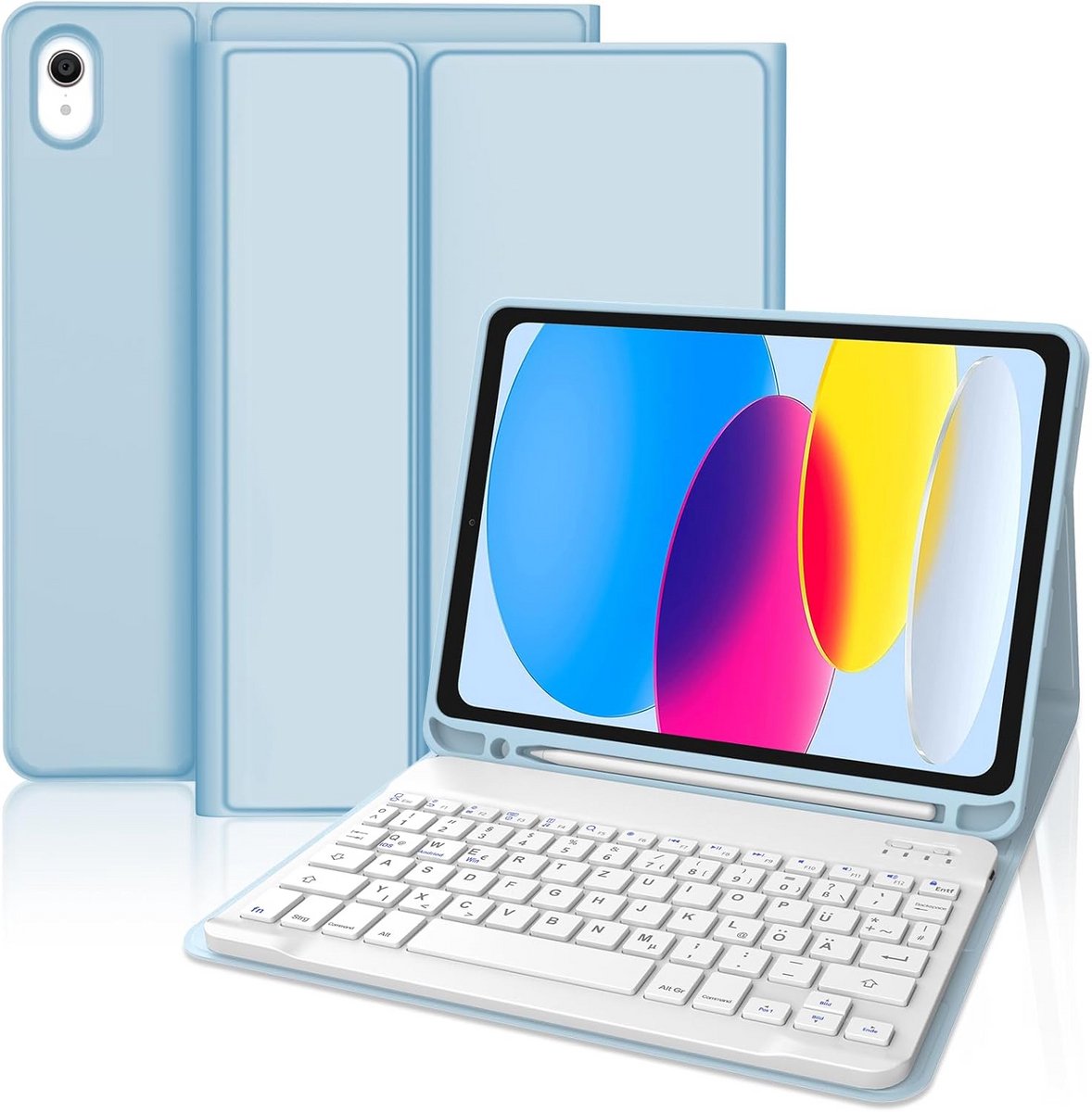 Beschermhoes met QWERTY Spaans Toetsenbord voor iPad 10e Generatie 2022 (10.9 Inch)