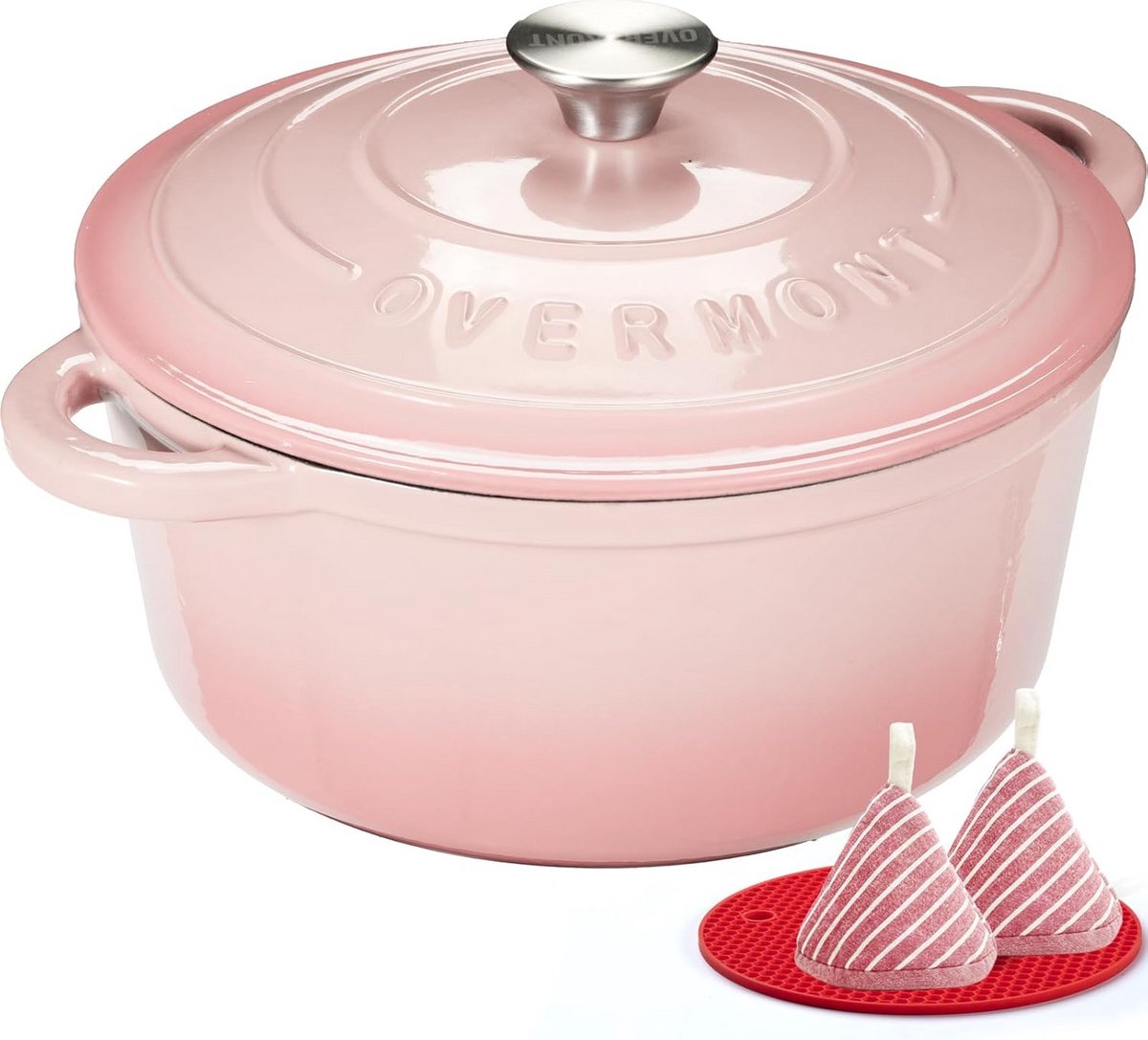 Gietijzeren Emaille Stoofpan 28 cm met Deksel - Geschikt voor Oven, Bakken en Braden