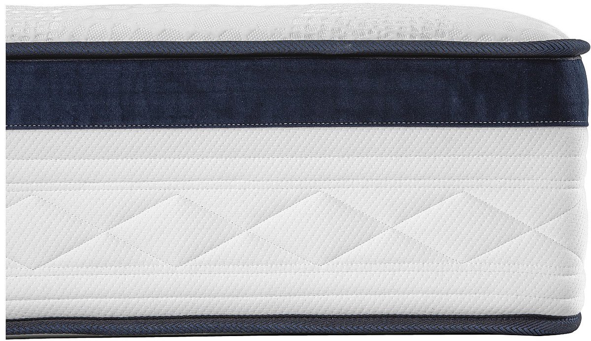 Vente-unique Set 160 x 200 cm bedbodem met opbergruimte in naturelkleur + pocketveringmatras 5 zones en verkoelende tijk van 28 cm dik - KOROVOU van YSMÉE