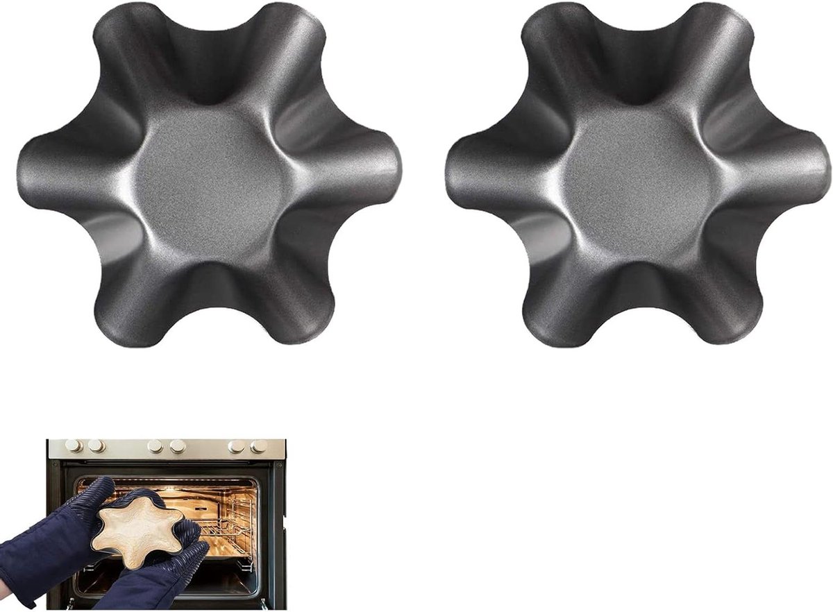 Egg Tart Mallen van Koolstofstaal, Set van 2, Antiaanbaklaag, Bakken Gereedschap