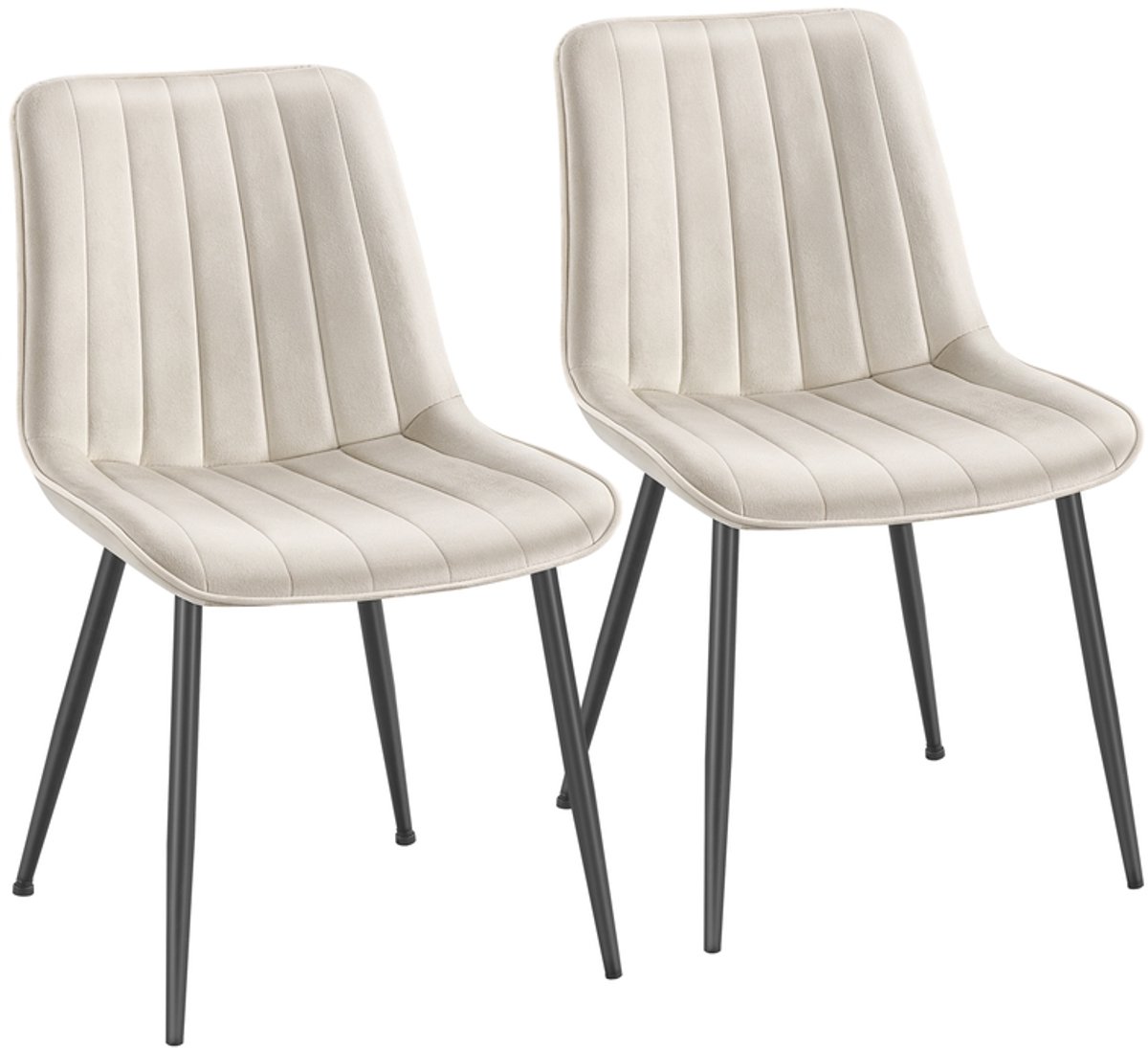 Songmics Eetkamerstoelen - Set van 2 Cappuccino Beige
