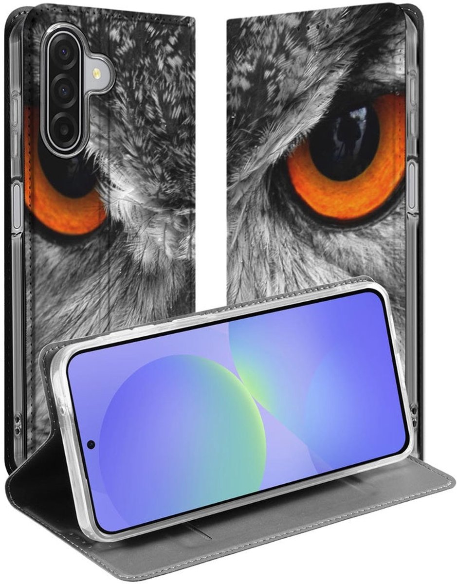 Telefoonhoesje met pashouder Samsung Galaxy A17 Uil