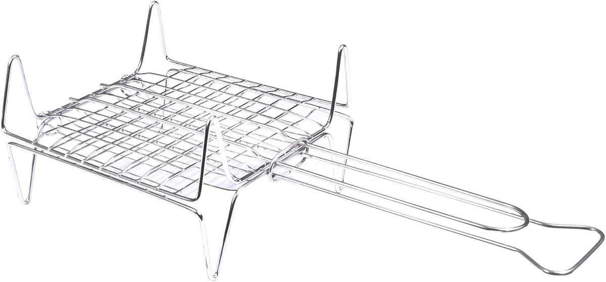Lichtgewicht Stalen Grillrooster met Poten 22 x 22 cm