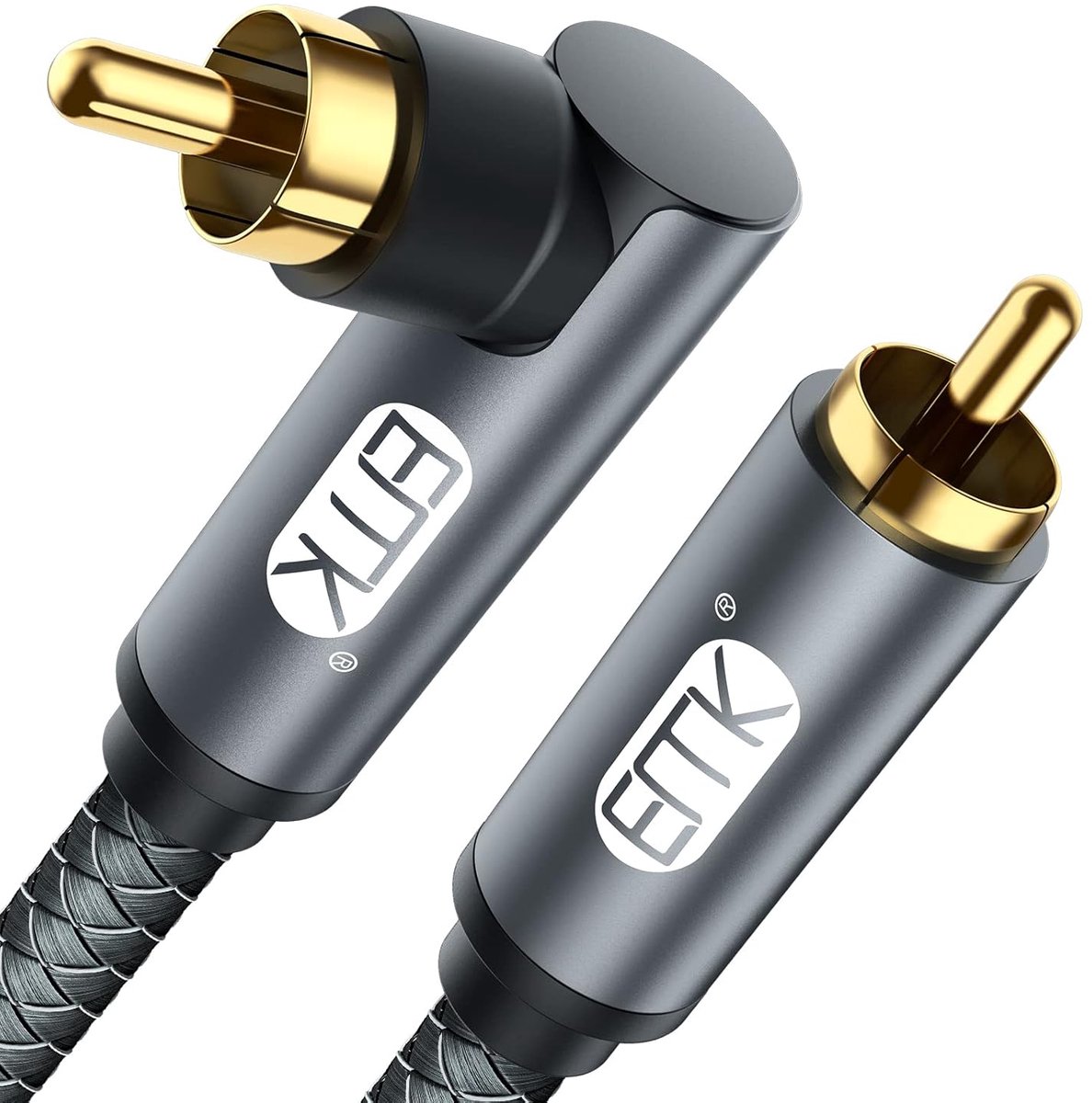 Subwoofer Kabel RCA naar RCA Goud Verguld voor Home Theater en Hifi Systemen (5 Meter)