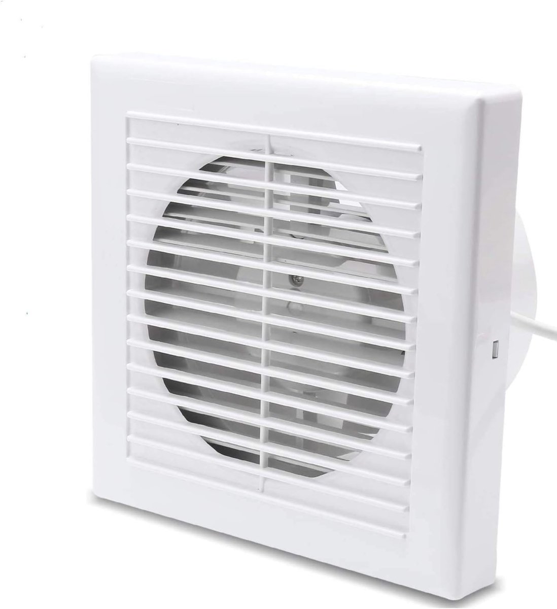 Krachtige Afzuigventilator 150mm Wit - Stille Ventilator voor Badkamer en Keuken - Vochtig