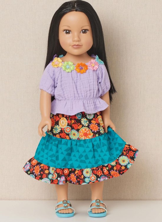Poppenkleding Patroon - Naaipatronen Poppen - Poppen Aankleden - Voor 18 Inch Poppen - One Size - Meerkleurig van Merkloos — afbeelding 2