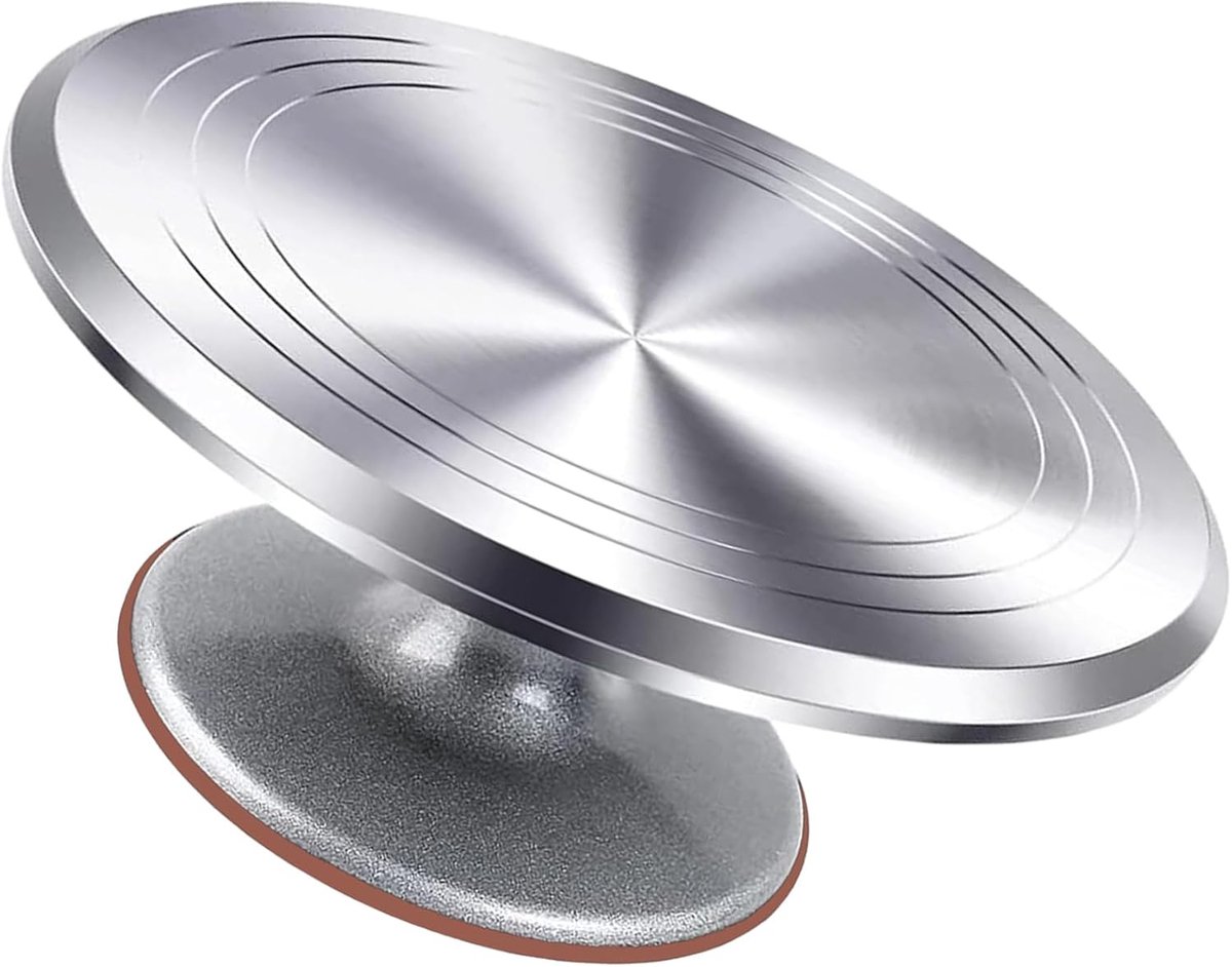Draaibare Taartplateau 30,5 cm Antislip Aluminium voor Taartdecoratie