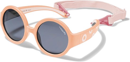 Babyzonnebril Meisjes 6-24 maanden - 100% UV Bescherming & Flexibel met Bandje - Europees Design van Merkloos — afbeelding 2