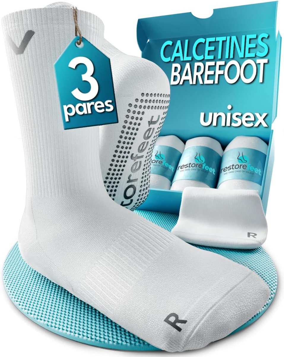 Antislip Yogakousen met Brede Teen, Ademend Katoen voor Yoga, Pilates en Fitness
