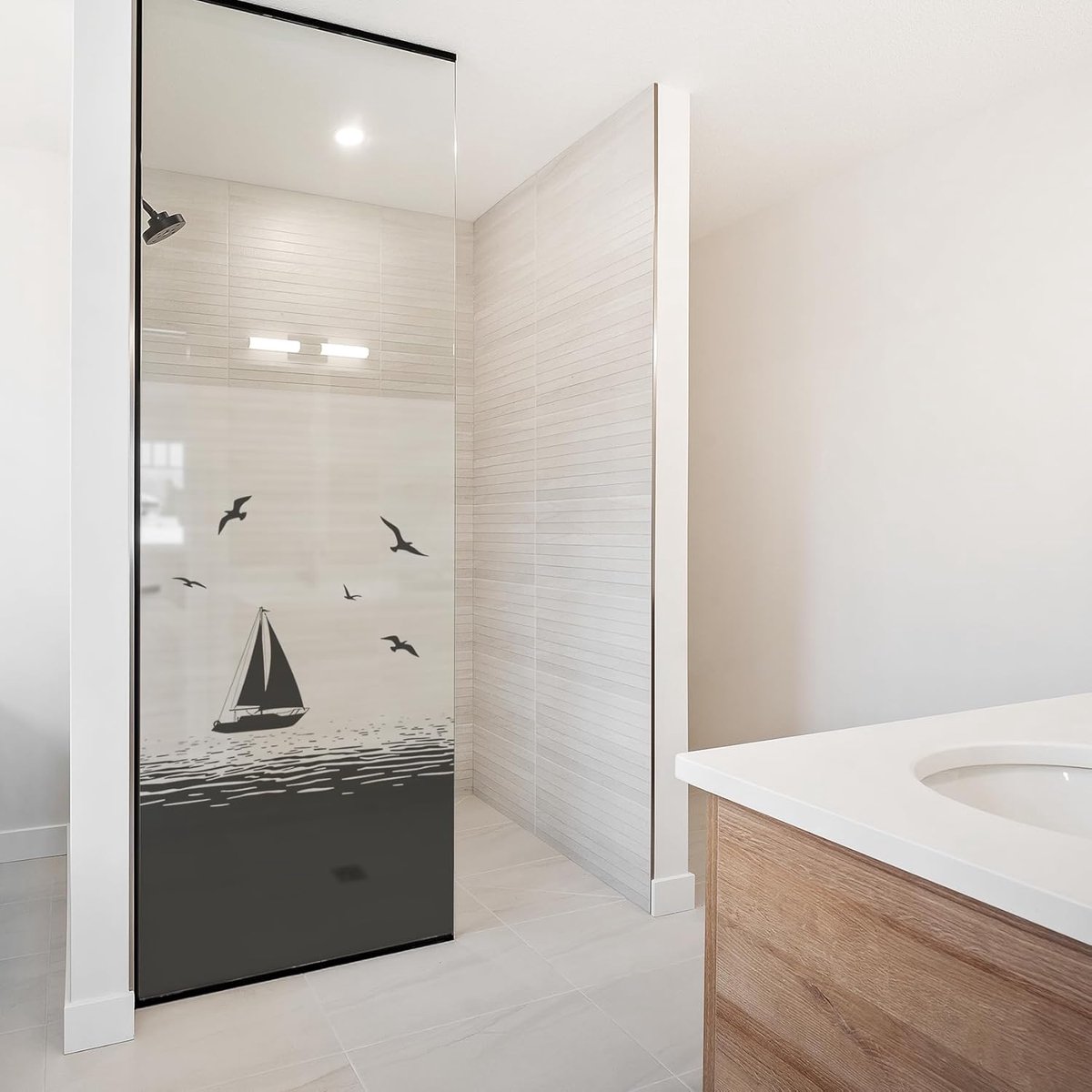 Privacy folie - Decoratief glasfolie - Douchecabine afdekken - Waterdicht melkglas look - 