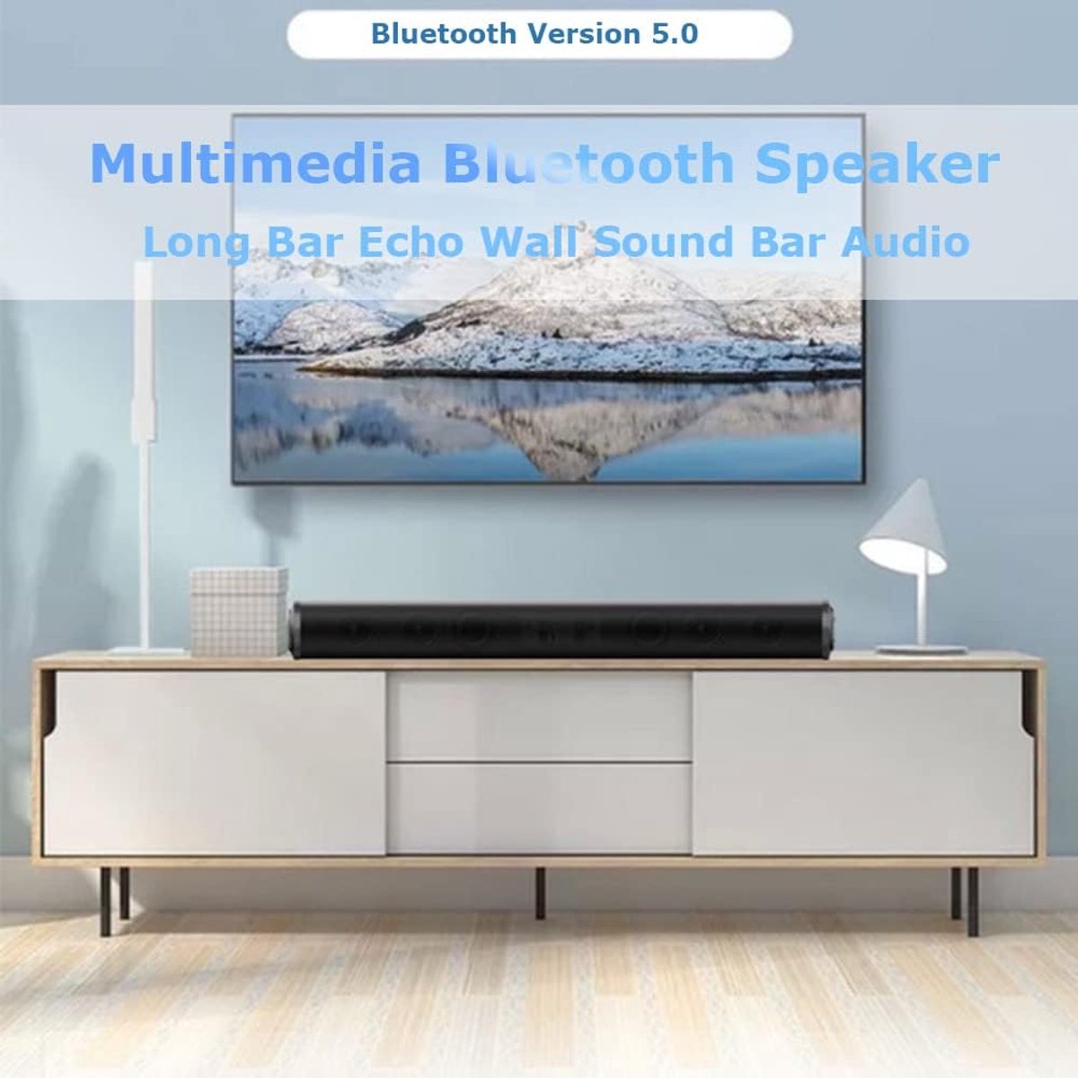 Draagbare Bluetooth Soundbar met FM Radio en Diverse Aansluitingen