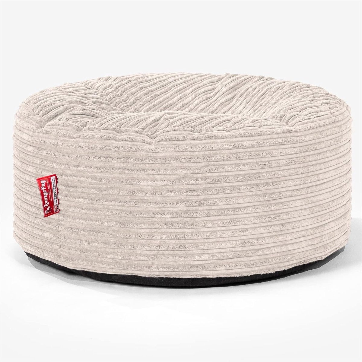 Ronde Corduroy Poef (65cm) - Zacht Ottoman Voetenbank of Extra Zitplaats