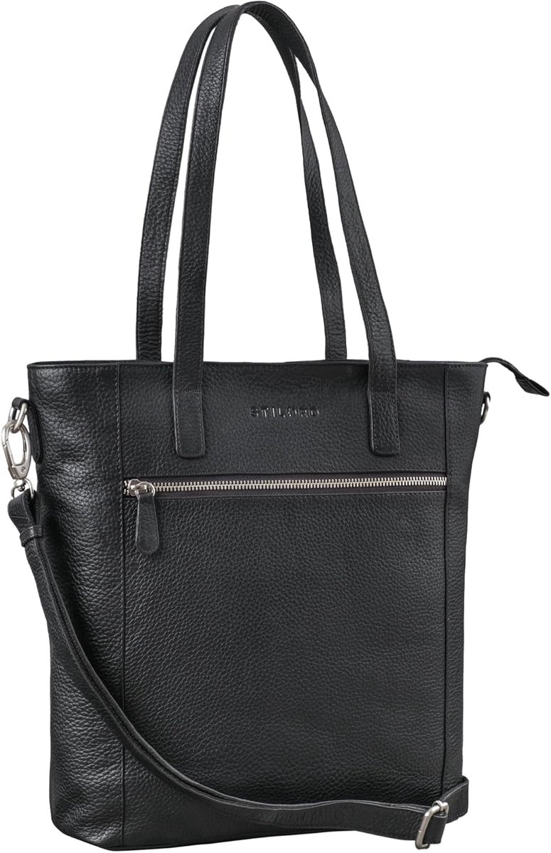 Medium Leren Schoudertas Dames Shopper met Verstelbare Band