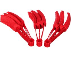 Ventilatie Borstel Set - Auto Interieur Borstels - Auto Reinigen - Afneembare Hoes - 3 stuks - Rood