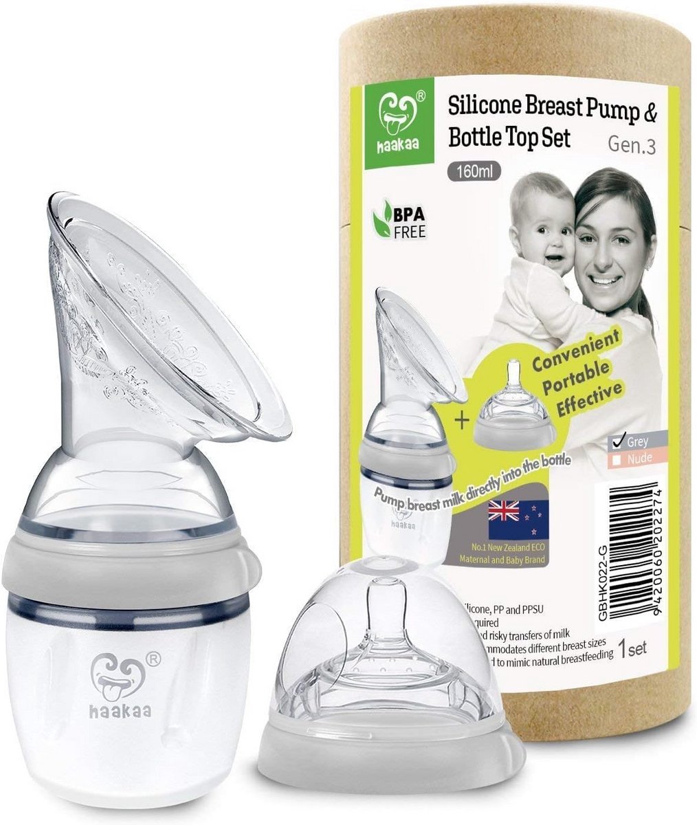 Siliconen borstkolf met flesadapter, 160 ml