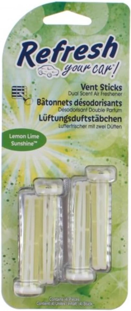 Geur Stokjes - Auto Verfrisser - Frisse Auto - Langdurige Geur - 4 Stuks - Citroen