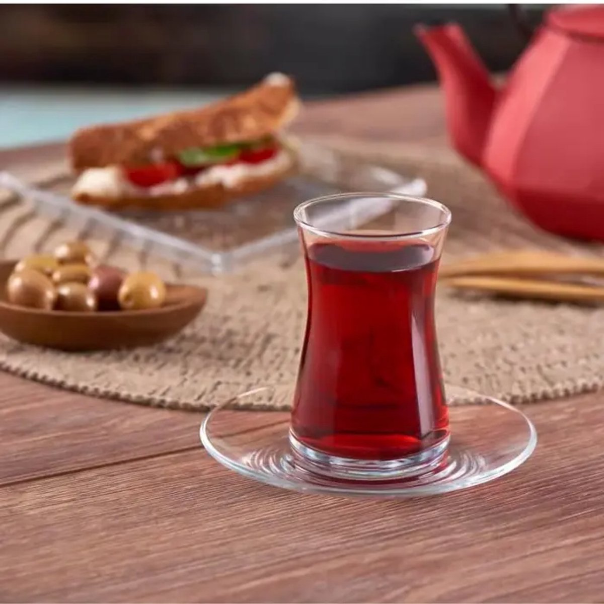 Pasabahce Heybeli theeglazen set van 6, 160ml, klassiek ontwerp