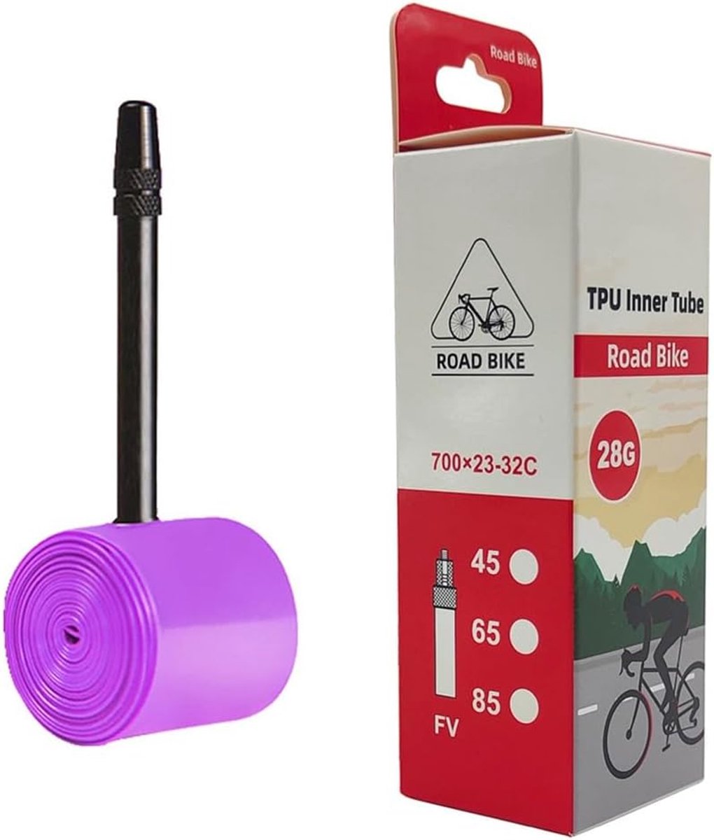 Fiets Binnenband - Lichtgewicht Buis - Racefiets Gebruik - Ultralicht 36g - 700C 18-32C - Paars