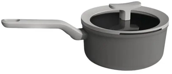 BergHOFF Leo Lite steelpan met deksel – antikleef – grijs – Ø18 cm, 1,7 l, inductie