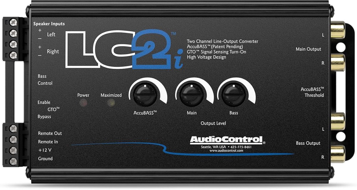 2-Kanaals Lijnuitgangsconverter met Accubass voor Fabrieksaudiosystemen
