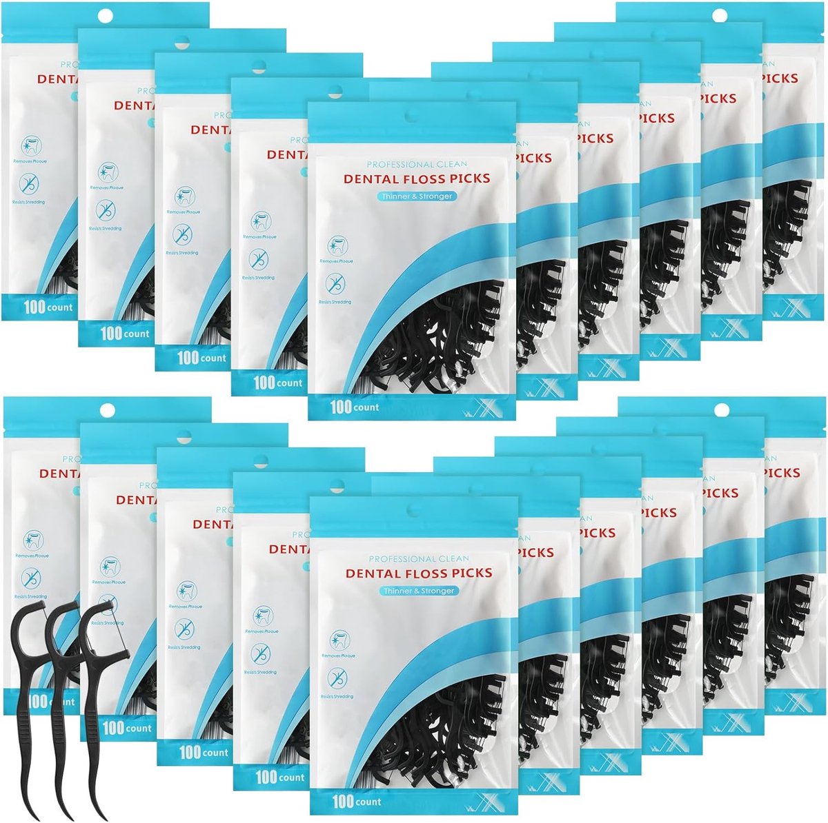 2000 Stuks Flosdraad Picks – Duurzame Tandenstokers voor Grondige Mondhygiëne