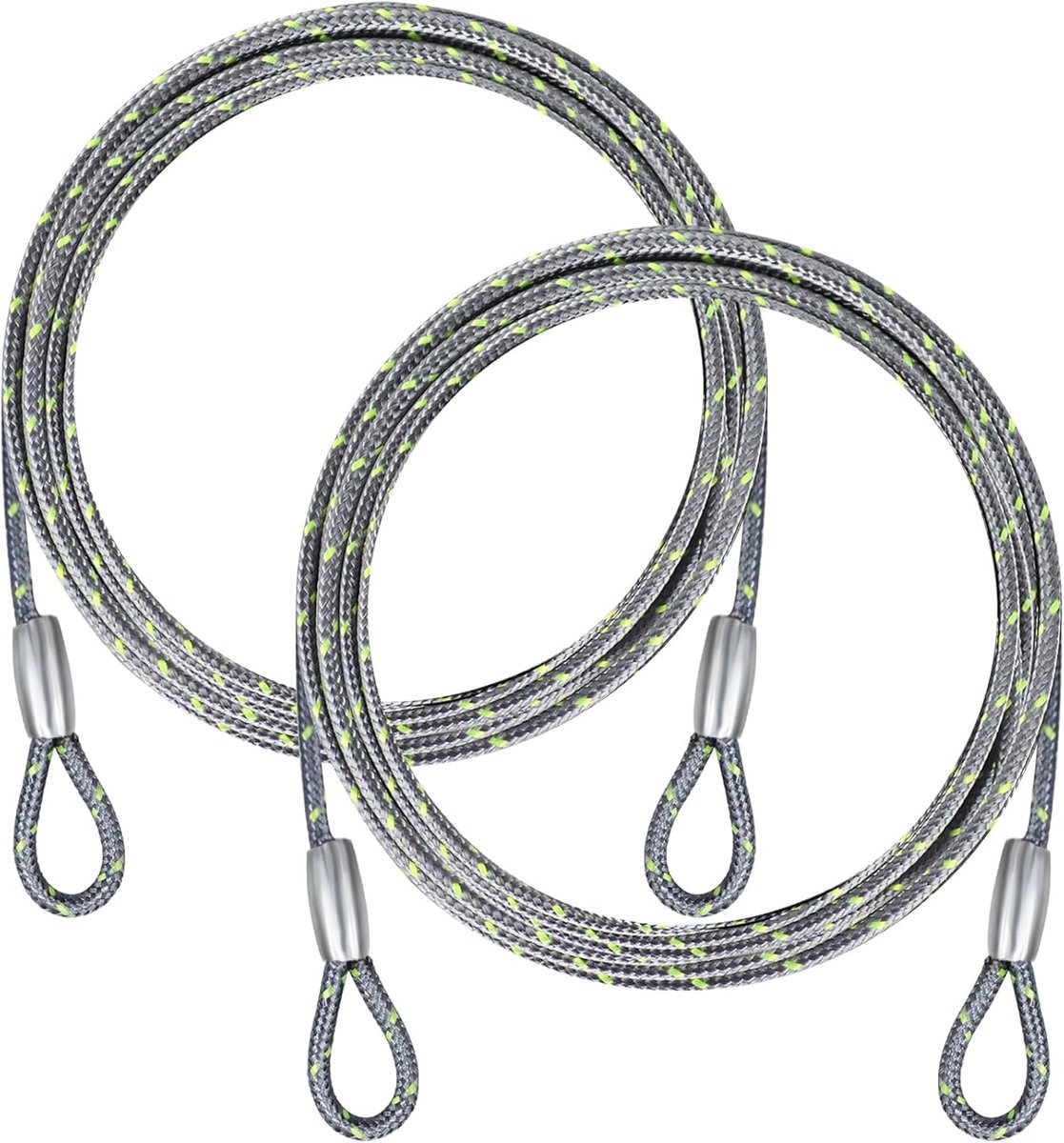 Stalen Kabel - Beveiliging Touw - Fiets Beveiligen - Roestvrij Staal - 4ft Lus - Grijs
