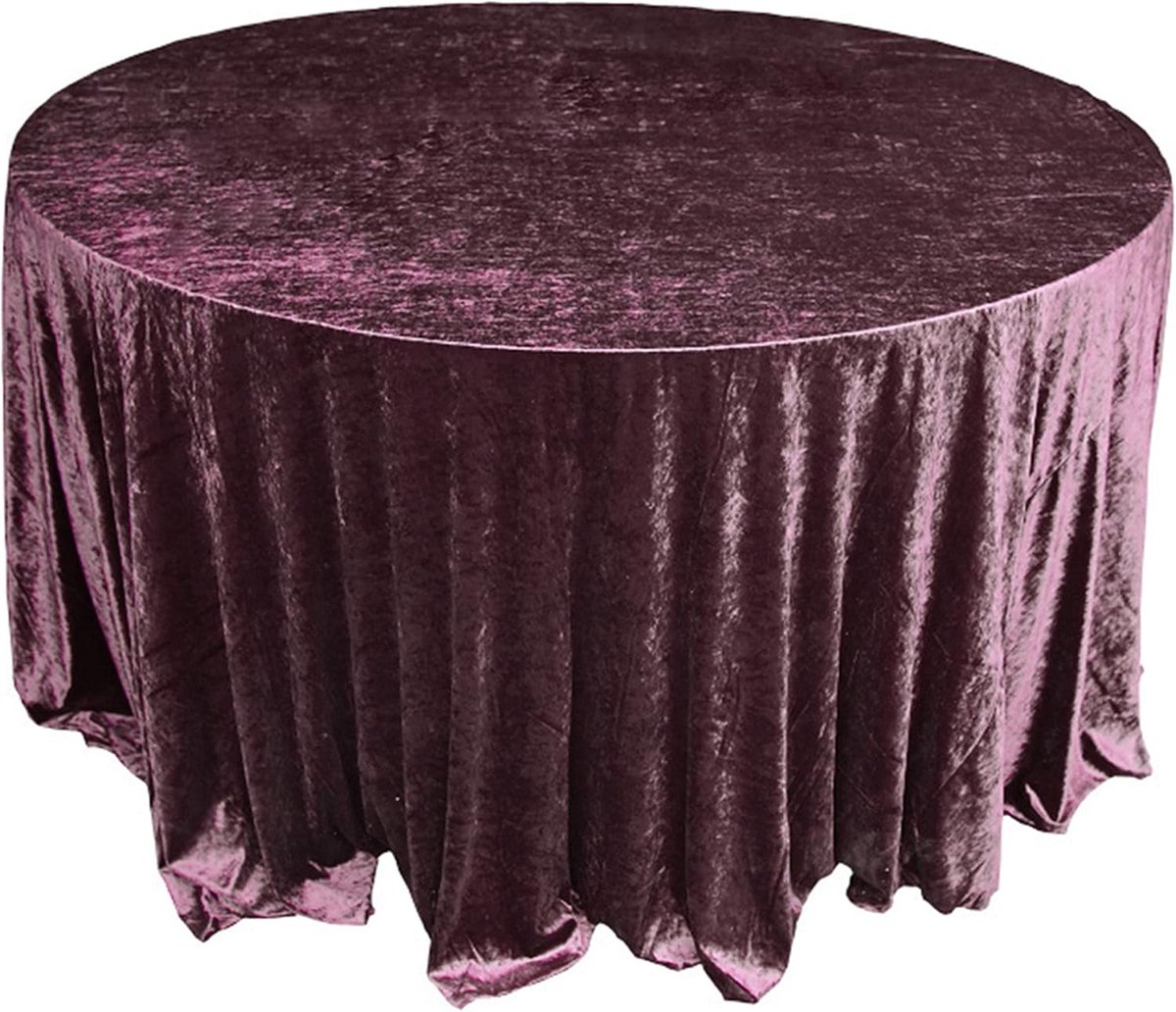 Luxe Rond Tafelkleed Fluweel 335 cm (132 inch) voor Bruiloft en Feestdecoratie