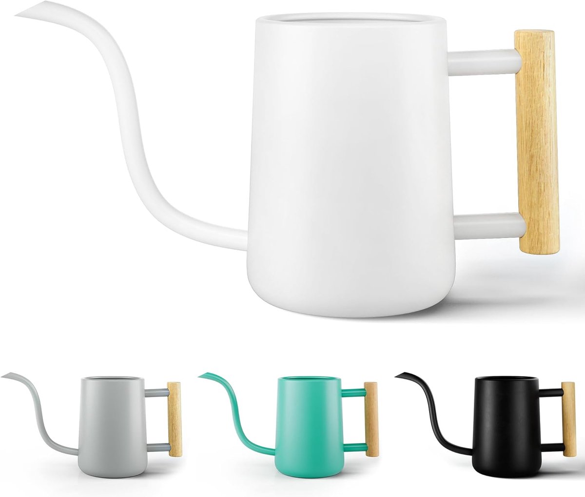 Lange uitloop gieter voor binnen - 992 ml wit - Leuke kleine gieter kamerplanten - Gieter kamerplanten met handvat