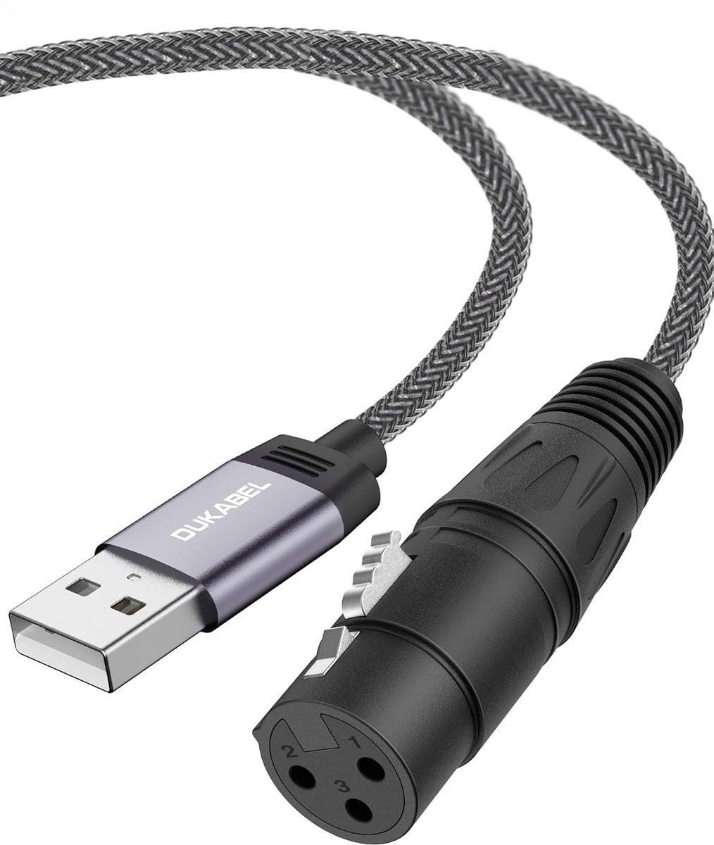 XLR naar USB Kabel Adapter voor Microfoon - Geschikt voor Opnemen, Streaming en Podcast