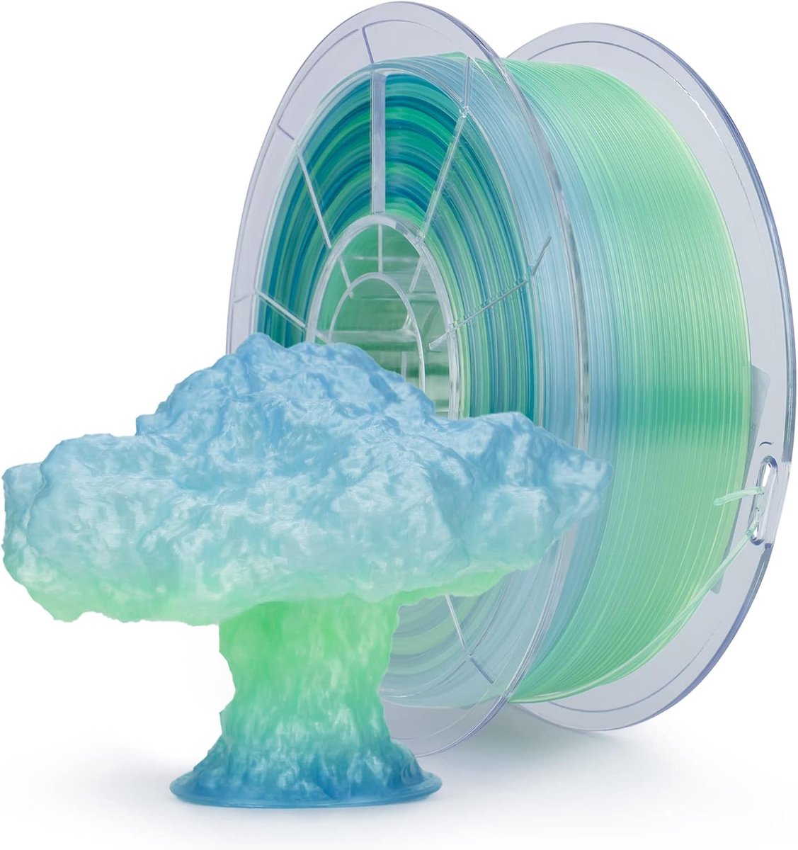 Transparant Bloeiend PLA 3D Printer Filament 1.75mm Regenboogeffect 1KG