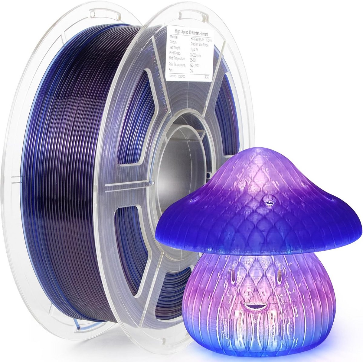 Transparant High Speed PLA+ Filament 1,75 mm voor 3D Printer - 1 kg Spoel - Hoge Printsnelheid