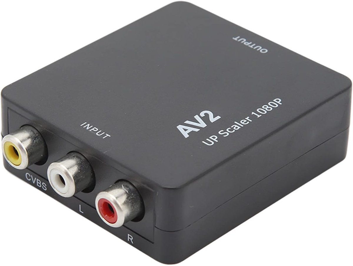 AV naar HDMI Converter 1080P voor Oudere Consoles, PS2, Wii, RCA naar HDMI Upscaler