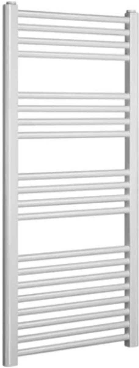 Rechthoekige Design Radiator Chroom 1118 mm Hoogte 450 mm Aansluiting 400 mm