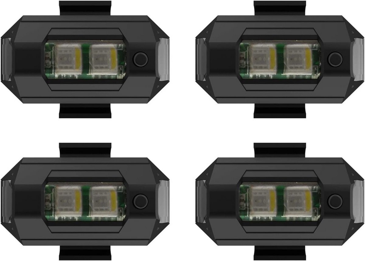 Drone Strobe Licht Set 4 Stuks USB Oplaadbaar Noodverlichting voor RC Voertuigen